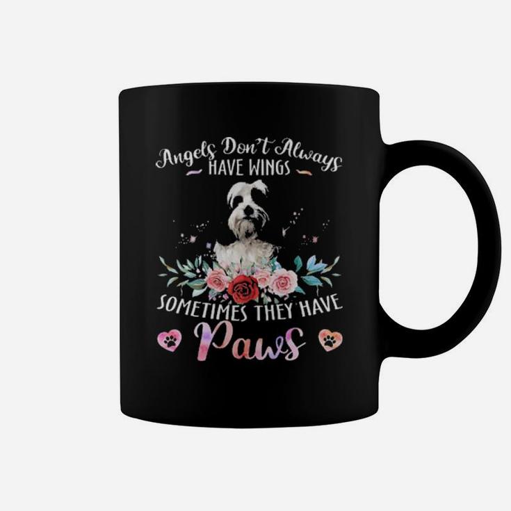 Angels Dont Always Have Wings Sometimes They Have Paws  Tibetan Terrier Coffee Mug