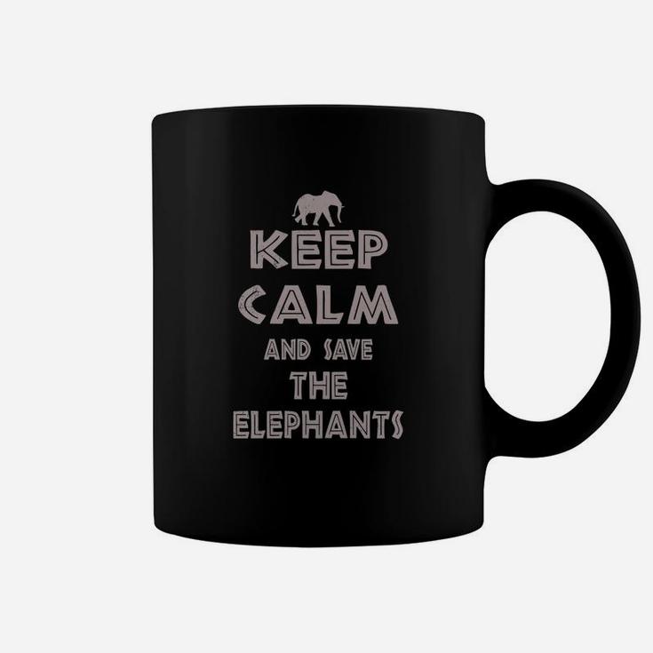 Animal Activis Keep Calm And Save The Elephants Coffee Mug