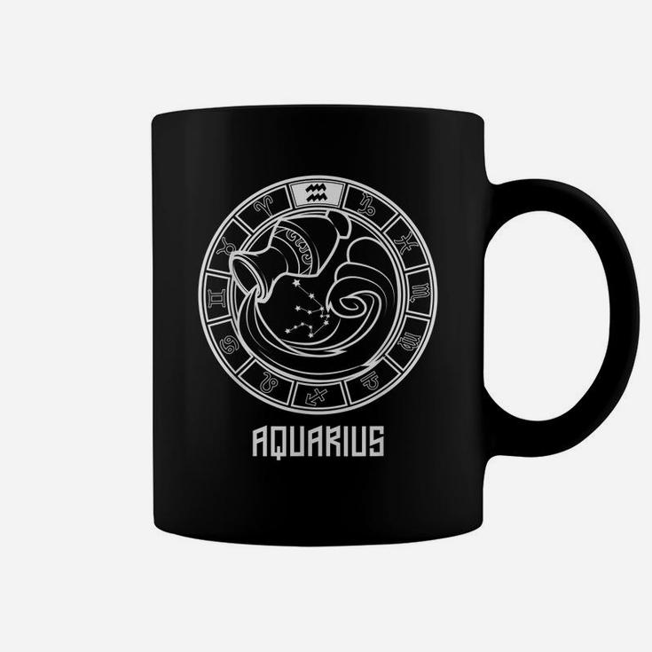 Aquarius Zodiac Sign January February Birthday Stars Gift Coffee Mug