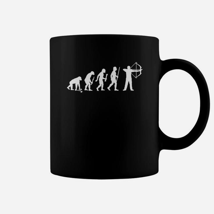 Archery - Evolution Of Man And Archery Coffee Mug
