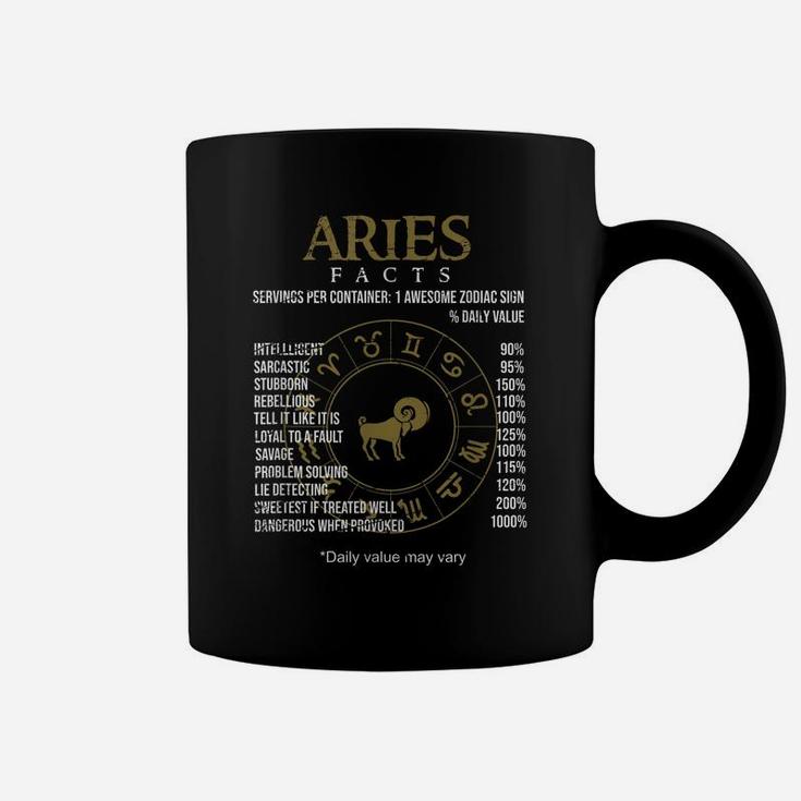 Astrological Sign Aries Facts Zodiac Sign Coffee Mug