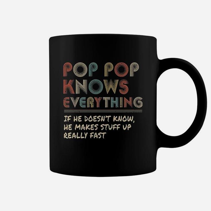 Ateesdas Pop Pop Know Everything Vintage Pop Pop Coffee Mug