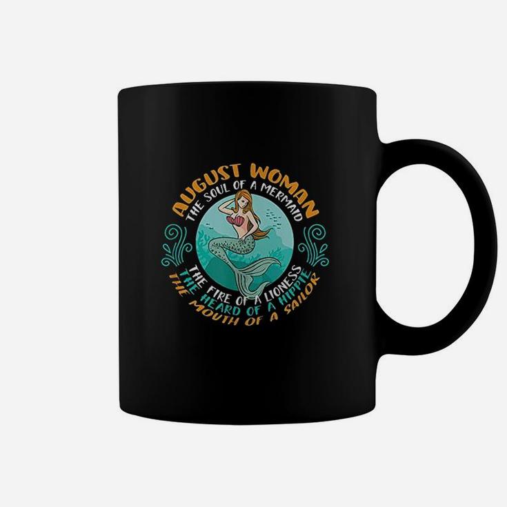 August Woman Soul Of Mermaid Leo Zodiac Birthday Coffee Mug