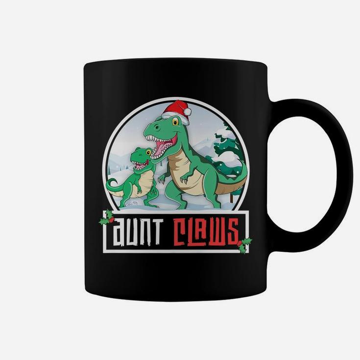 Aunt Claws Saurus T-Rex Dinosaur Matching Family Christmas Coffee Mug