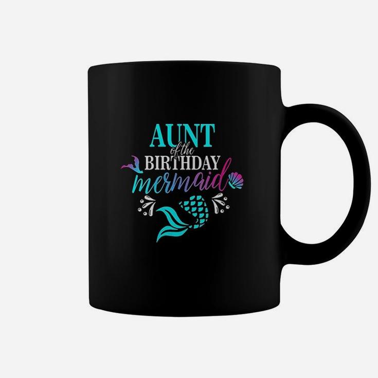 Aunt Of The Birthday Mermaid Matching Family Coffee Mug
