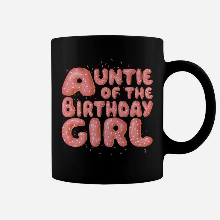 Auntie Of The Birthday Girl Donut Family Matching Party Gift Coffee Mug