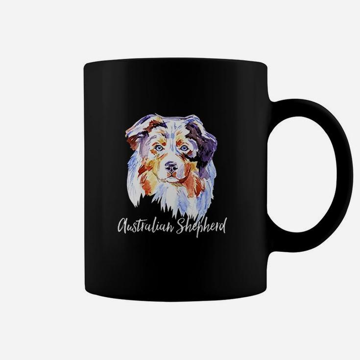 Australian Shepherd Gift Dog Face Art Painting Coffee Mug