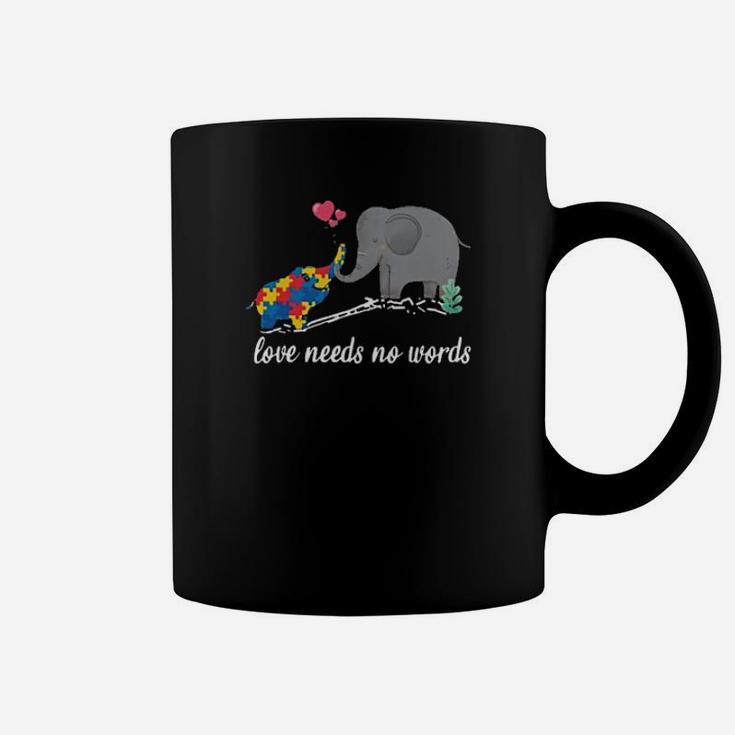 Autism Awareness Elephant Love Needs No Words Coffee Mug