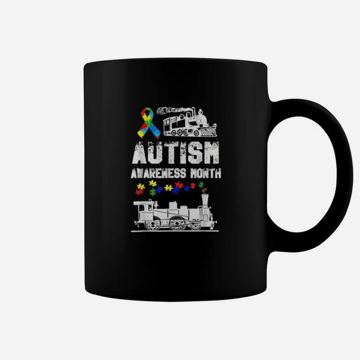 Autism Awareness Month Puzzles Train Coffee Mug