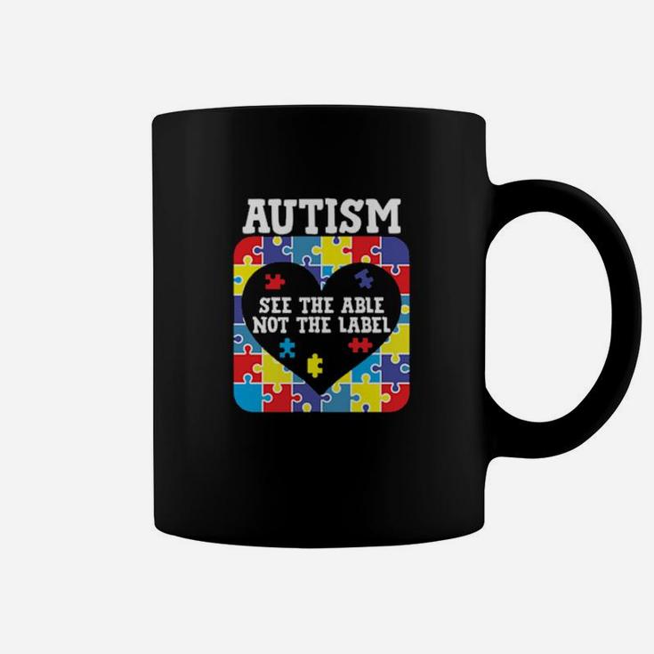 Autism Awareness Month See The Able Not The Label Puzzle Coffee Mug