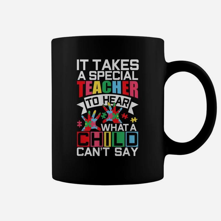 Autism Teacher Puzzle Piece Special Child Womens Autistic Coffee Mug
