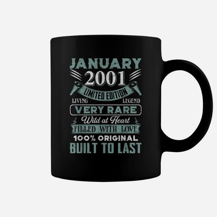 Awesome January 2001 19Th Birthday Gift Lover 19 Years Bday Coffee Mug