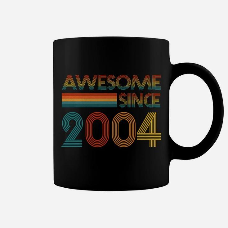 Awesome Since 2004 17Th Birthday For Men Women Retro Vintage Coffee Mug