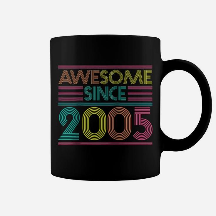 Awesome Since 2005 16Th Birthday Gifts 16 Years Old Raglan Baseball Tee Coffee Mug