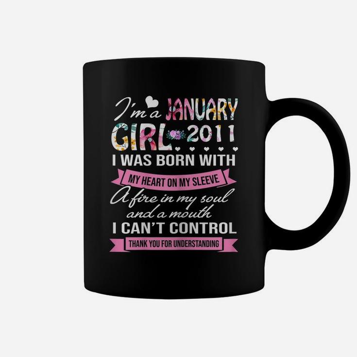 Awesome Since 2011 11Th Birthday I'm A January Girl 11 Coffee Mug