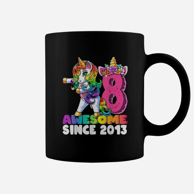 Awesome Since 2013 Unicorn 8Th Birthday Coffee Mug