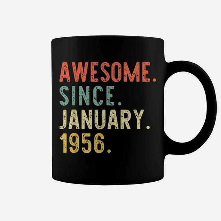 Awesome Since January 1956 65Th Gift Birthday 65 Years Old Coffee Mug