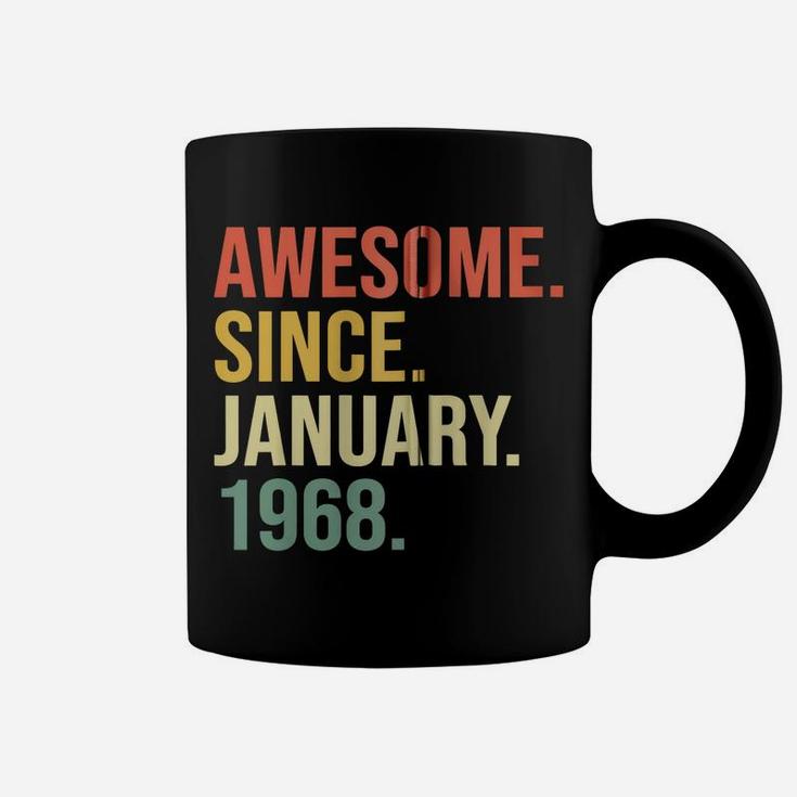 Awesome Since January 1968, 52 Years Old, 52Nd Birthday Gift Zip Hoodie Coffee Mug
