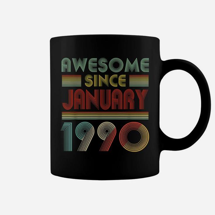 Awesome Since January 1990 Birthday Gift 30 Years Old 30Th Coffee Mug