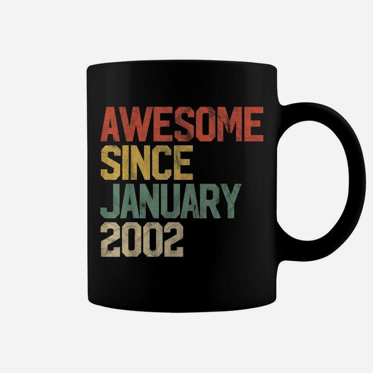 Awesome Since January 2002 18Th Birthday Gift 18 Year Old Coffee Mug