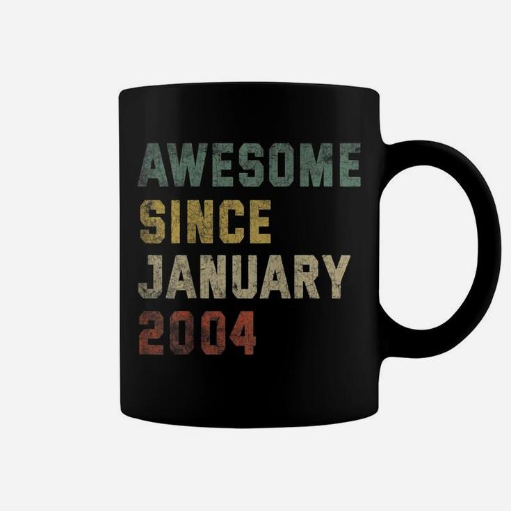Awesome Since January 2004 17Th Birthday Gift 17 Years Old Coffee Mug