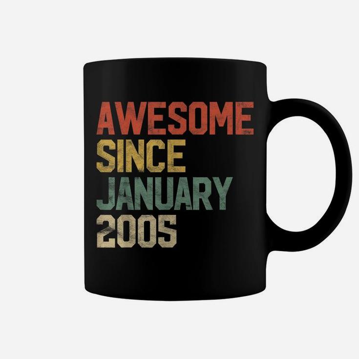 Awesome Since January 2005 16Th Birthday Gift 16 Year Old Coffee Mug