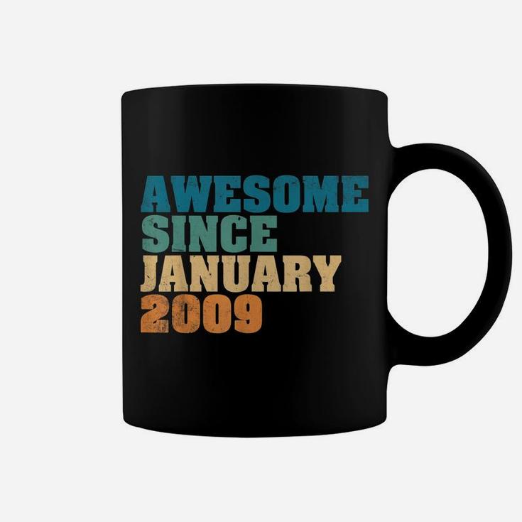 Awesome Since January 2009 11Th Birthday Gift 11 Year Old Coffee Mug