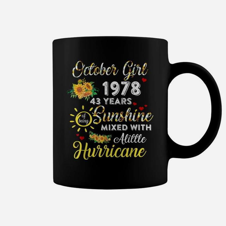 Awesome Since October 1978 43Rd Birthday Flower Oct Girl Coffee Mug