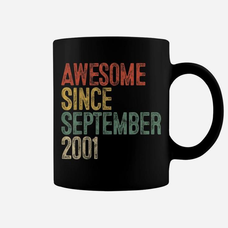 Awesome Since September 2001 19Th Birthday Gifts 19 Year Old Coffee Mug