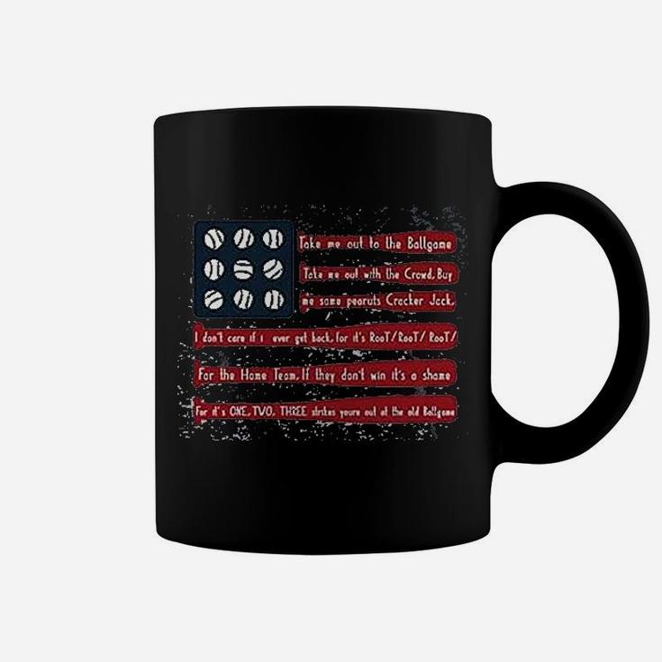 Baseball  American Flag Coffee Mug