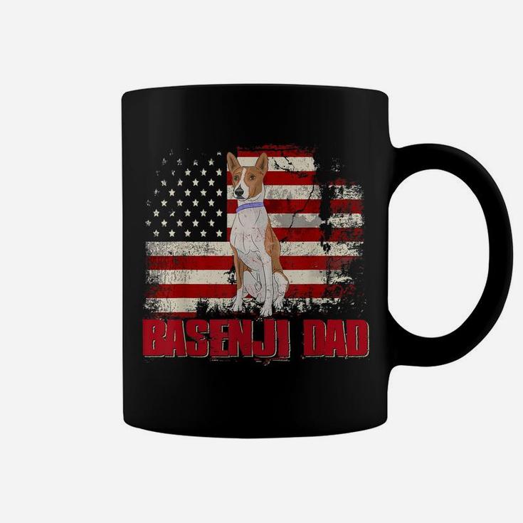 Basenji Dad American Flag 4Th Of July Dog Lovers Coffee Mug