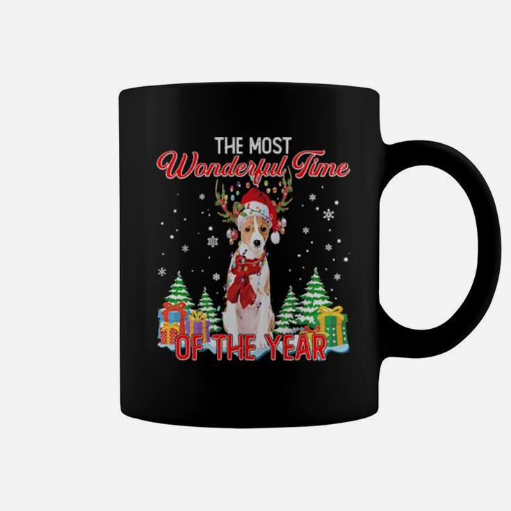 Basenji Santa The Most Wonderful Time Of The Year Coffee Mug