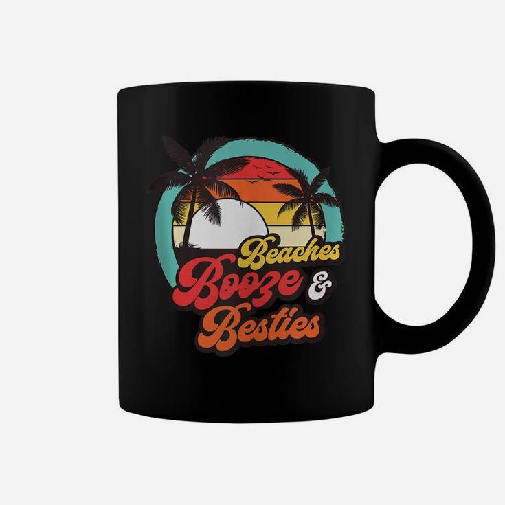 Beaches Booze Besties Summer Best Friend Girls Trip Coffee Mug