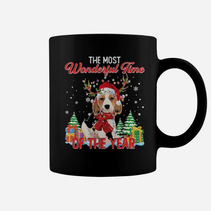 Beagle Santa The Most Wonderful Time Of The Year Coffee Mug