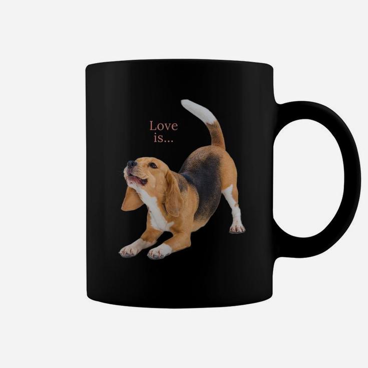 Beagle Shirt Beagles Tee Love Is Dog Mom Dad Puppy Pet Cute Coffee Mug