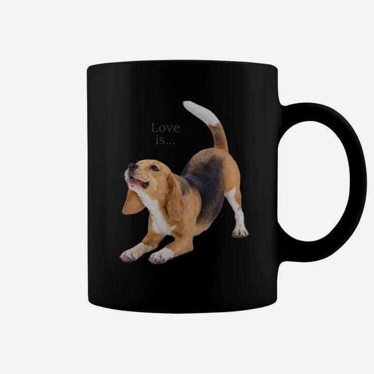 Beagle Shirt Beagles Tee Love Is Dog Mom Dad Puppy Pet Cute Sweatshirt Coffee Mug