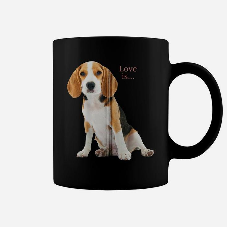 Beagle Shirt Beagles Tee Love Is Dog Mom Dad Puppy Pet Cute Zip Hoodie Coffee Mug