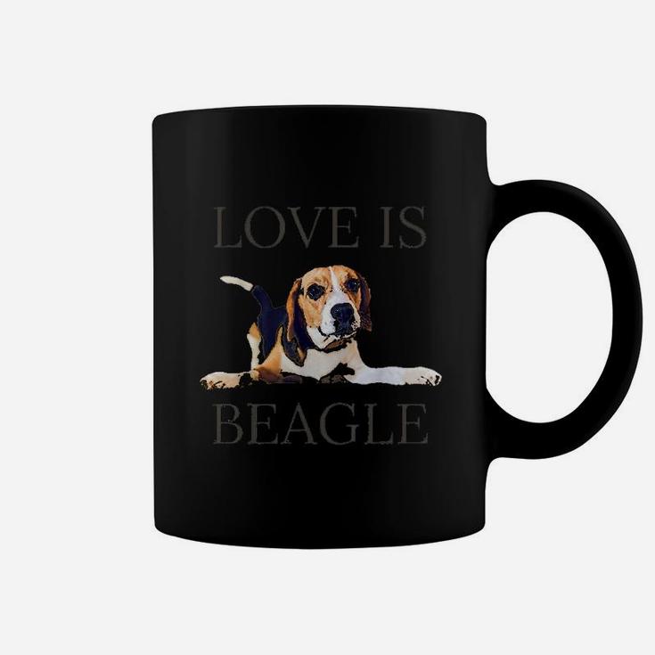 Beagle Women Men Kids Dog Mom Dad Love Is Pet Gift Coffee Mug