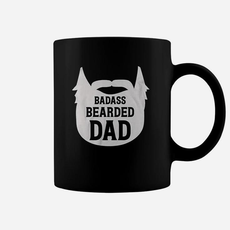 Bearded Dad Manly Beard Silhouette Funny Father Parent Coffee Mug