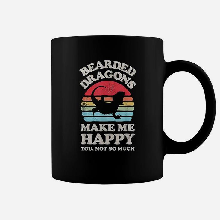 Bearded Dragons Make Me Happy You Not So Much Funny Vintage Coffee Mug