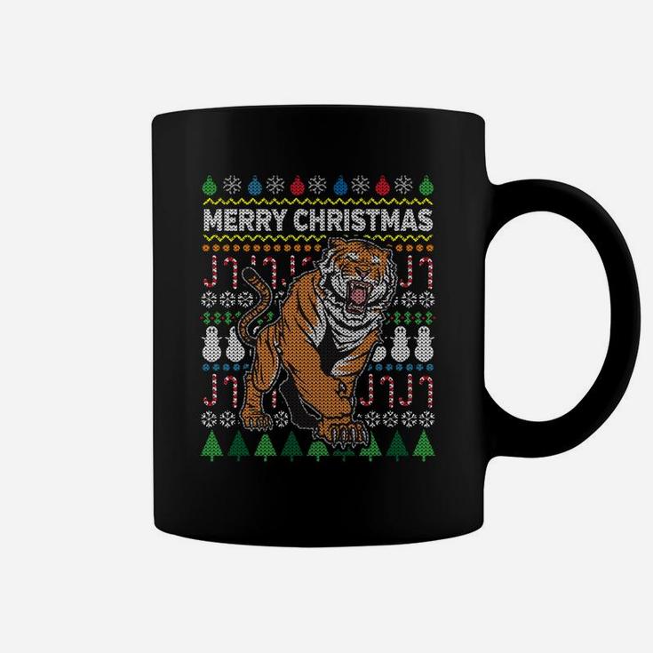 Beautiful Tiger Merry Christmas Ugly Xmas Big Cat Design Sweatshirt Coffee Mug