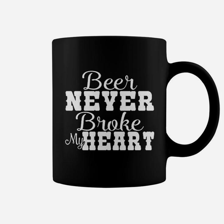 Beer Never Broke My Heart Rocker Coffee Mug