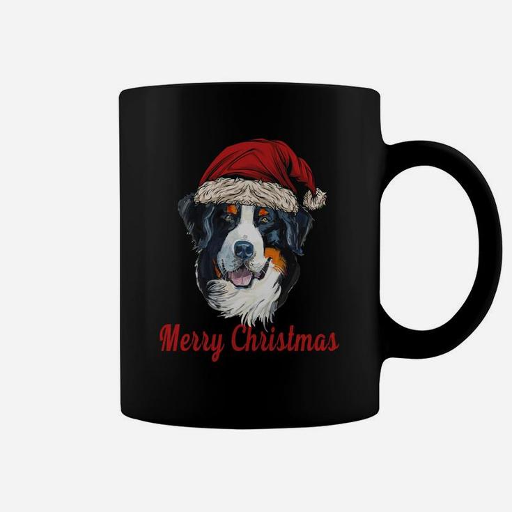 Bernese Mountain Dog Merry Christmas Berner Santa Hat Sweatshirt Coffee Mug