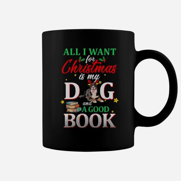 Bernese Mountain My Dog And A Good Book For Xmas Gift Coffee Mug