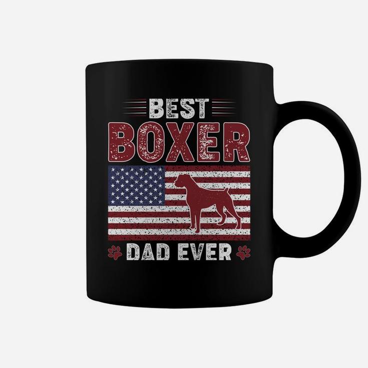 Best Boxer Dad Ever American Flag Dog Dad Coffee Mug