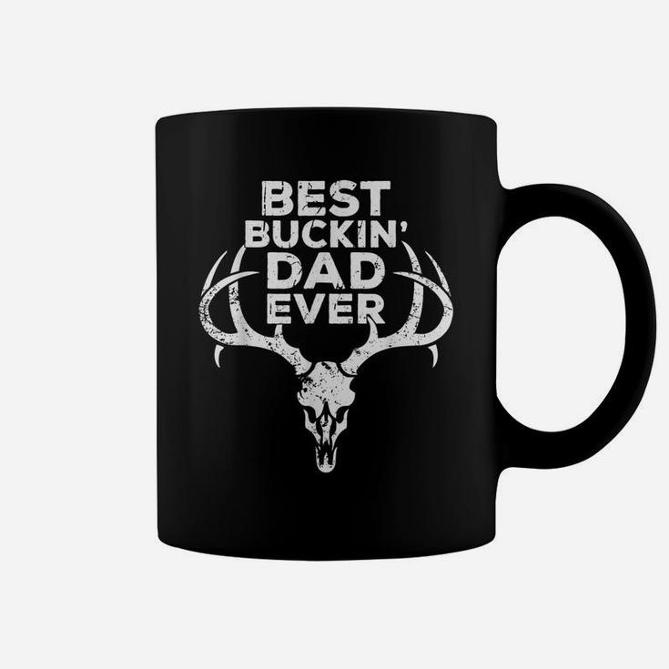 Best Buckin' Dad Ever Hunting Funny Animal Pun Dad Gift Coffee Mug