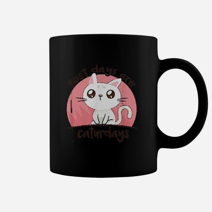 Best Days Are Caturdays Cute Cat Coffee Mug