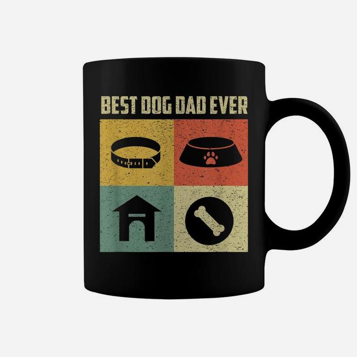 Best Dog Dad Ever Shirt Cool Father's Day Retro Vintage Dog Coffee Mug