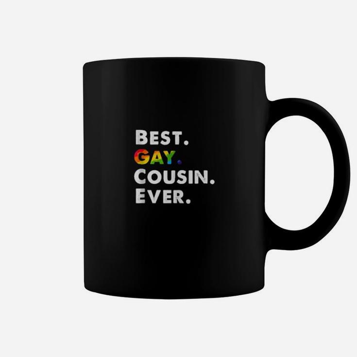 Best Gay Cousin Ever  Vintage Lgbt Pride Coffee Mug