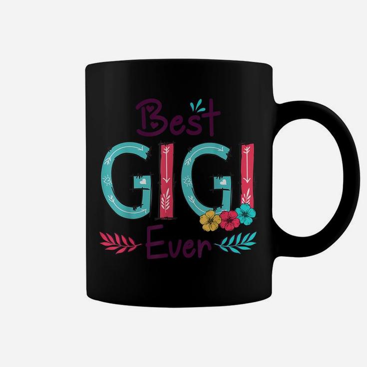 Best Gigi Ever Shirt Women Flower Decor Grandma Coffee Mug